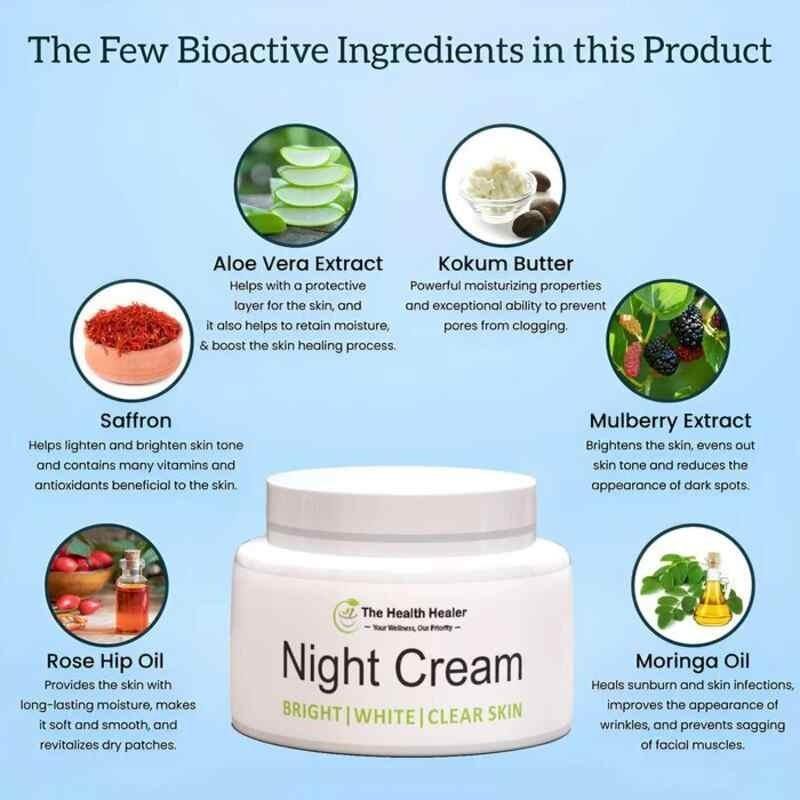 Health Healer Night Cream 50g Glow Fast - Image 3