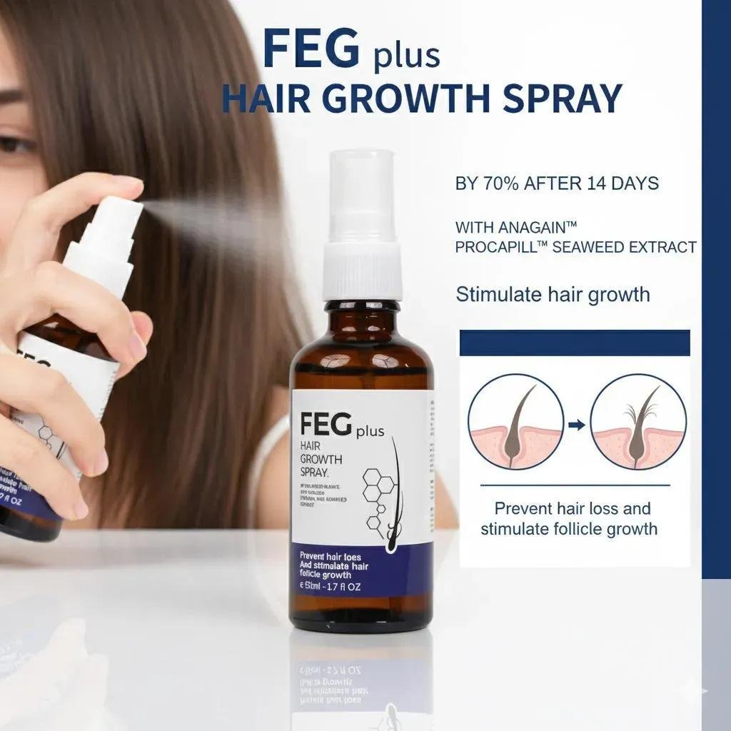 FEG Plus Hair Growth Spray 30ml for All Hair Types - Image 5