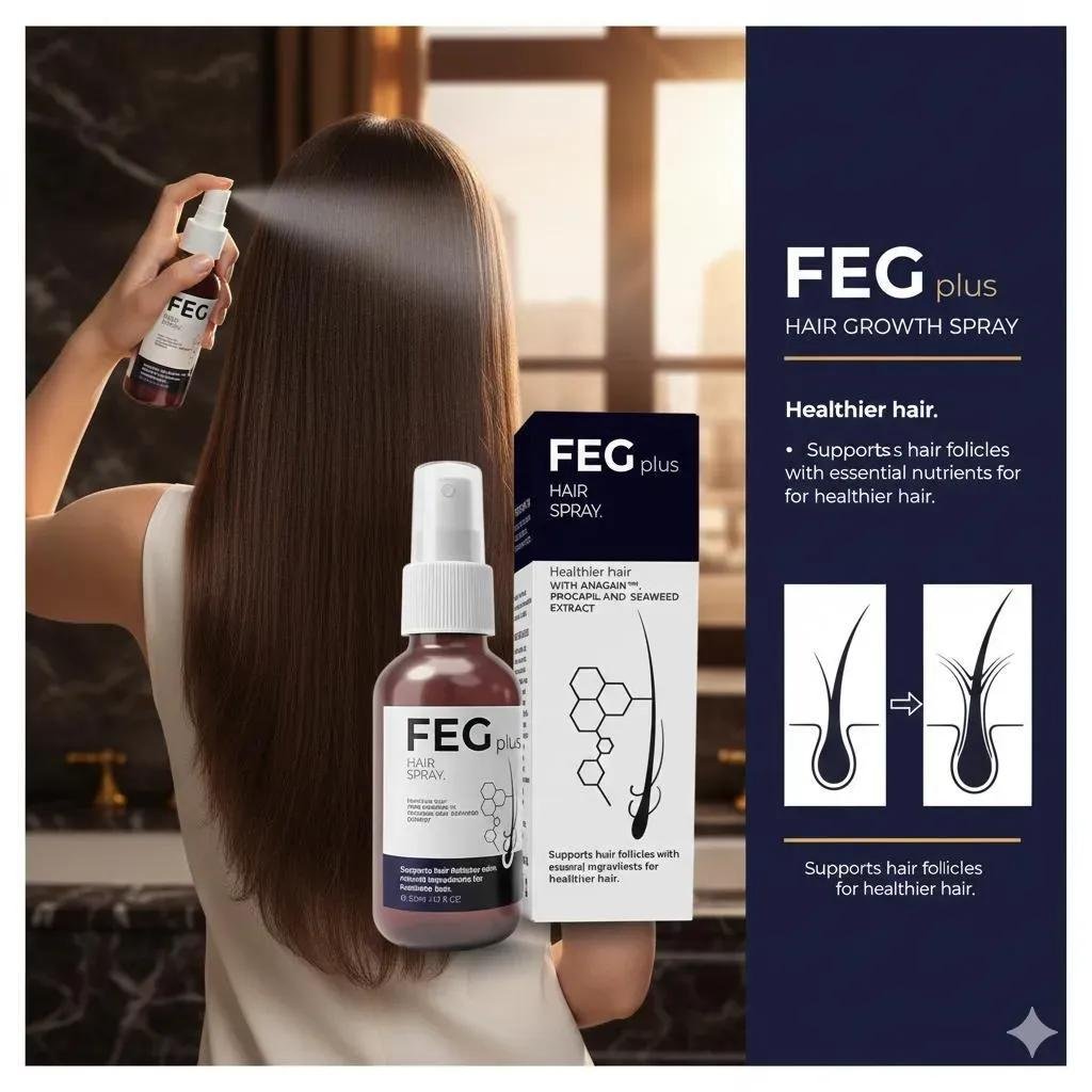 FEG Plus Hair Growth Spray 30ml for All Hair Types - Image 3